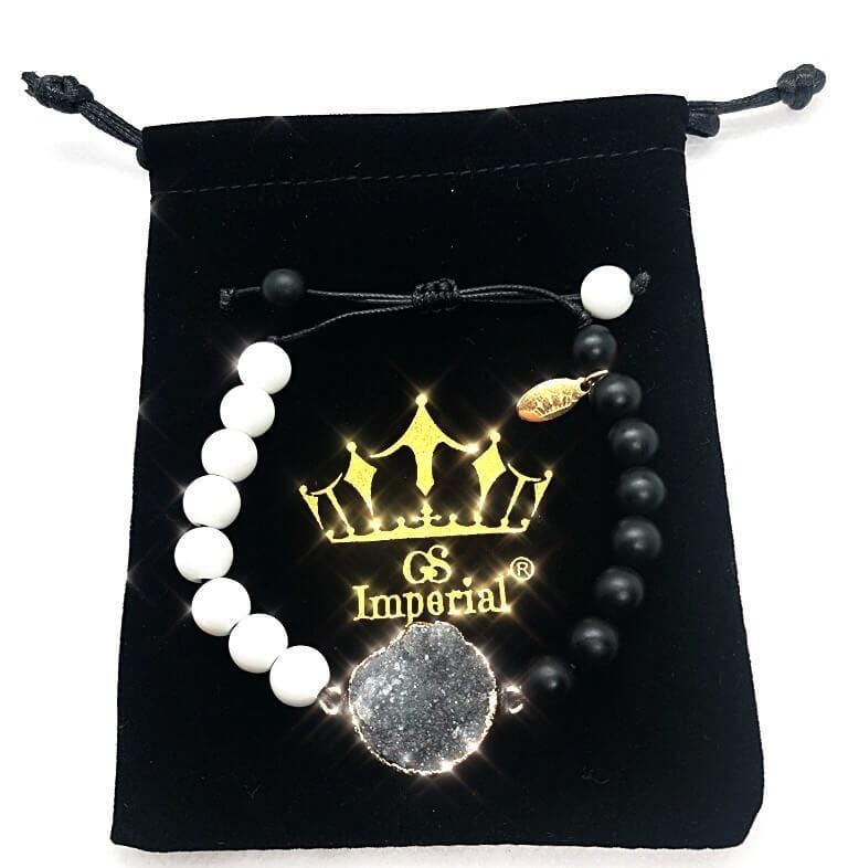 GS Imperial® Dames Armband | Natuursteen Armband Vrouwen Met Agaat Kralen - GS Imperial®
