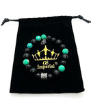 GS Imperial® | Kralen Armband Dames | Natuursteen Vrouwen Armband | Vrouwen Armband | Armband Dames | Groene Zee Sediment Dames Armband - GS Imperial®