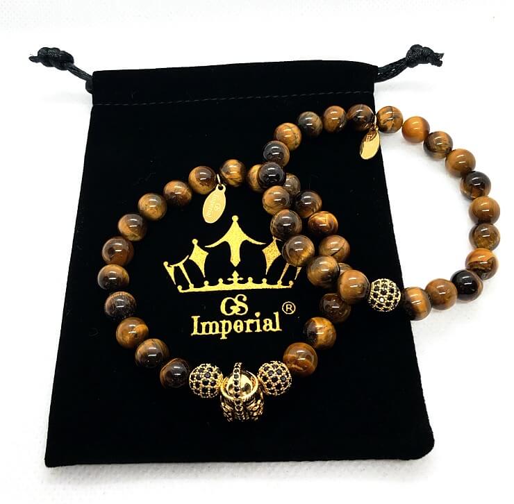 Hermios Hematiet armband voor heren: natuursteen, Romeins & Viking geïnspireerd ontwerp, verstelbare maat (S-XL past 15,6-19,3 cm pols)(M Hermios Hematiet armband voor heren: natuursteen, Romeins & Viking geïnspireerd ontwerp, verstelbare maat (S-XL past 15,6-19,3 cm pols)(M