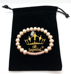 GS Imperial® | Dames Parelarmband | Parelarmbandje | Zoetwaterparel Armband | Rose Gold Color | Rose Goud Verkleurd - GS Imperial®