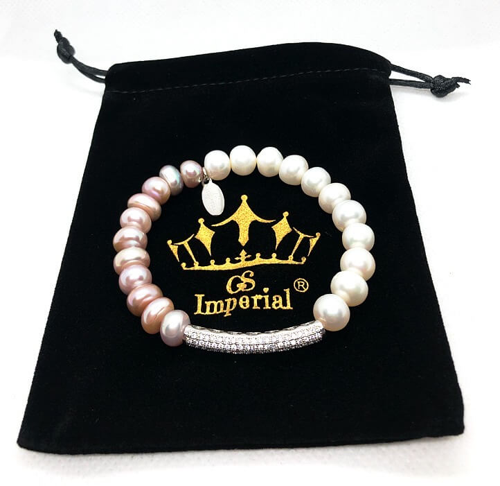 GS Imperial® | Dames Parelarmband | Parelarmbandje | Zoetwaterparel Armband Vrouwen | - GS Imperial®