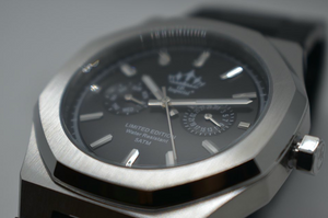 Chronograaf Roestvrij Staal Herenhorloge Met Safferglas Leren Band 5ATM Waterdicht - GS Imperial® - GS Imperial®