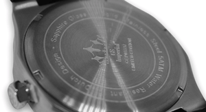 Chronograaf Roestvrij Staal Herenhorloge Met Safferglas Leren Band 5ATM (Regen- & Spatwaterdicht) - GS Imperial® - GS Imperial®